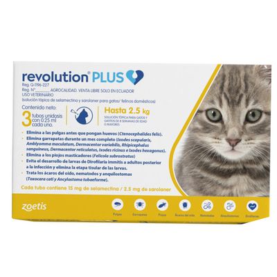 Revolution plus amarillo hasta 2.5 kg