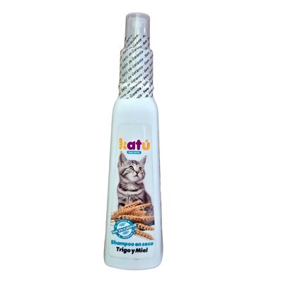 Shampoo en seco para gatos Katú trigo y miel
