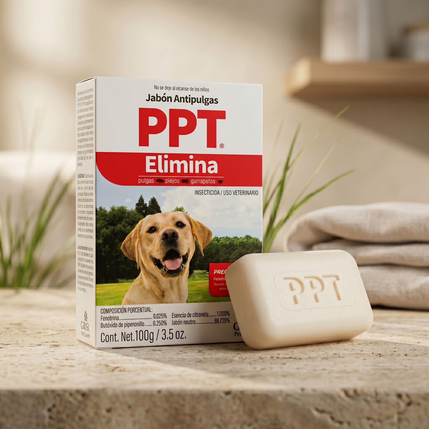 Jabón Antipulgas PPT