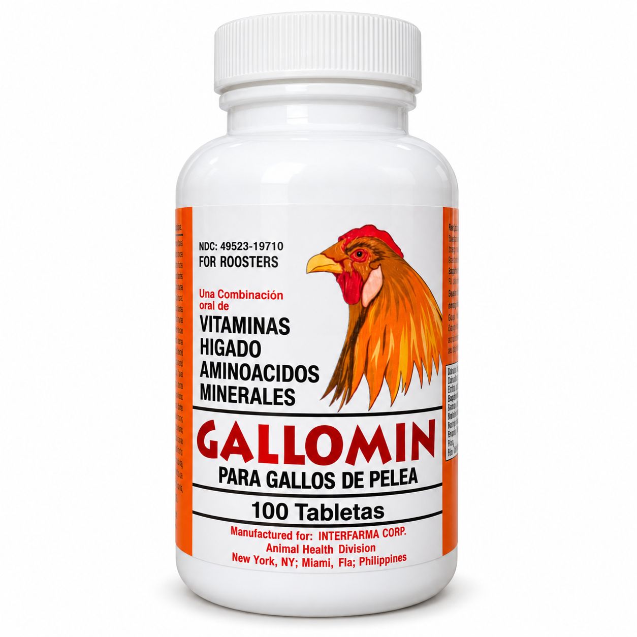 Gallomin, Presentación: Frasco 100 Tabletas