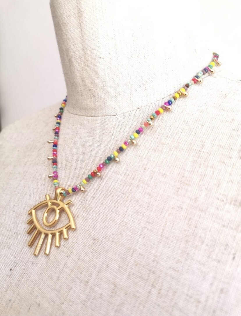 COLLAR CRISTAL OJO