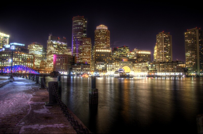 Boston at Night 5"x7"