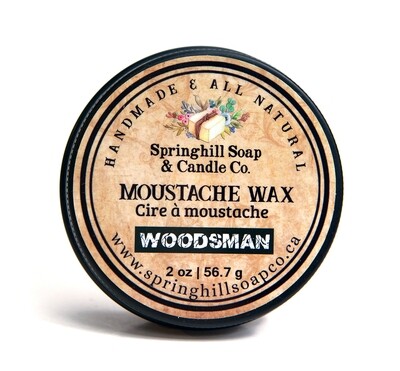 Woodsman Moustache Wax with 100% Pure Essential Oils (2oz)