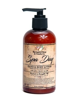 "Spa Day" Hand and Body Lotion with Silk (8oz)