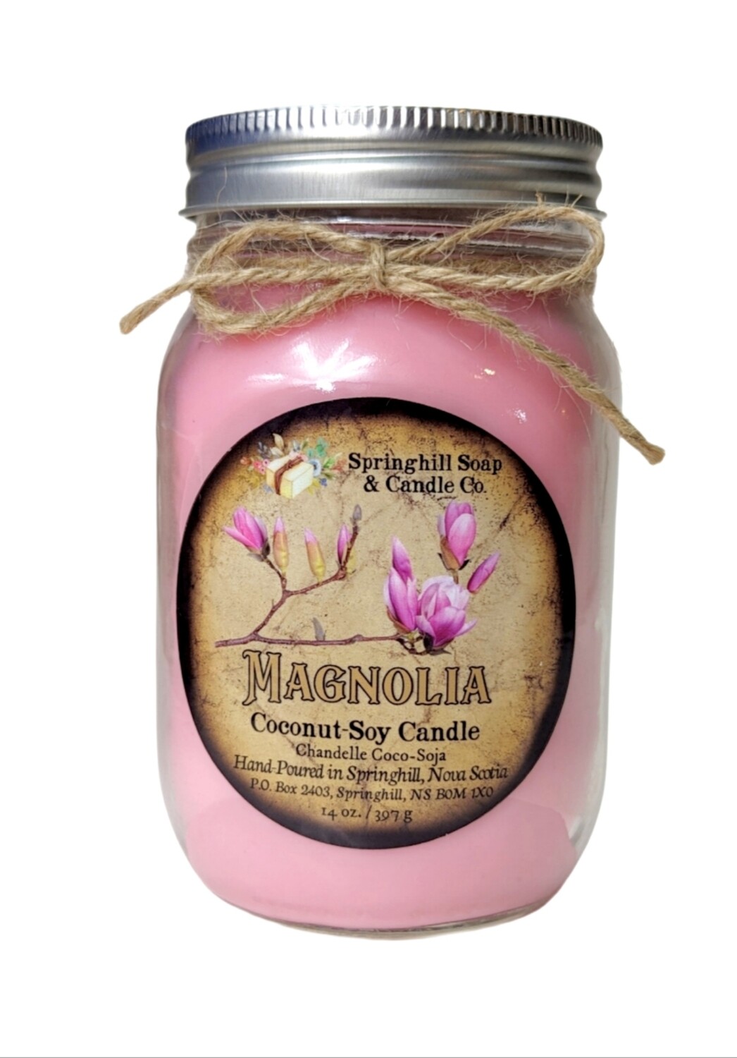 "Magnolia" Premium Coconut-Soy Candle (14oz)