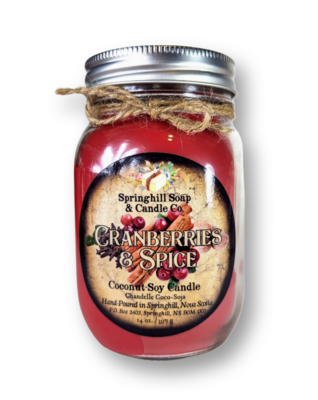 Cranberries & Spice 14oz Coconut-Soy Candle