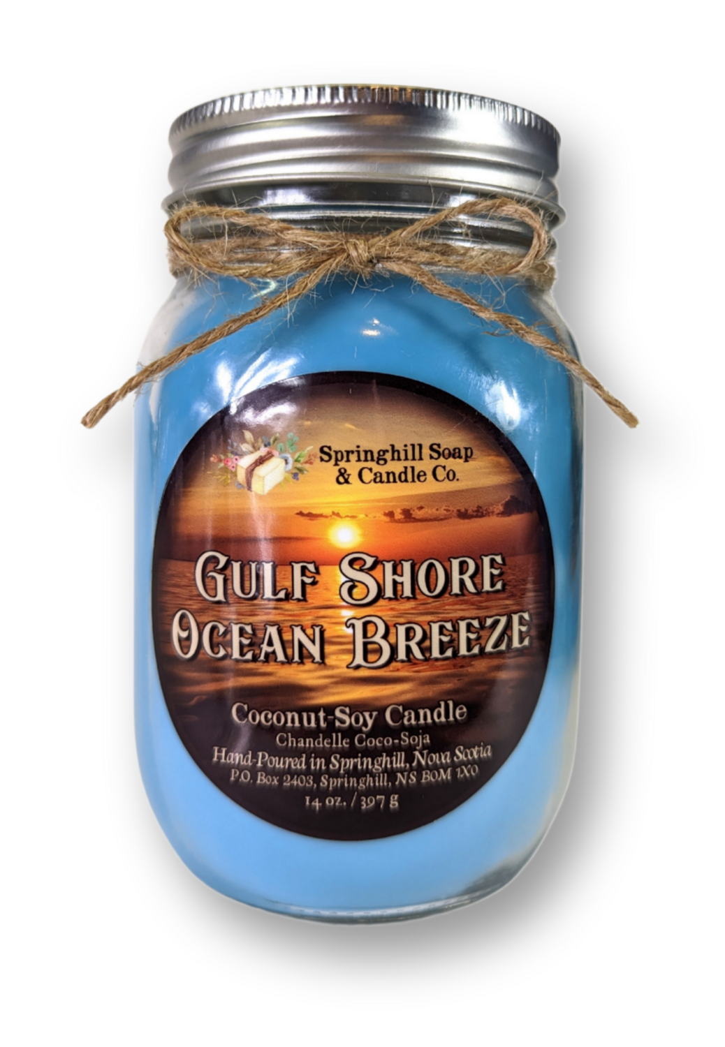 Gulf Shore Ocean Breeze 14oz Coconut-Soy Candle