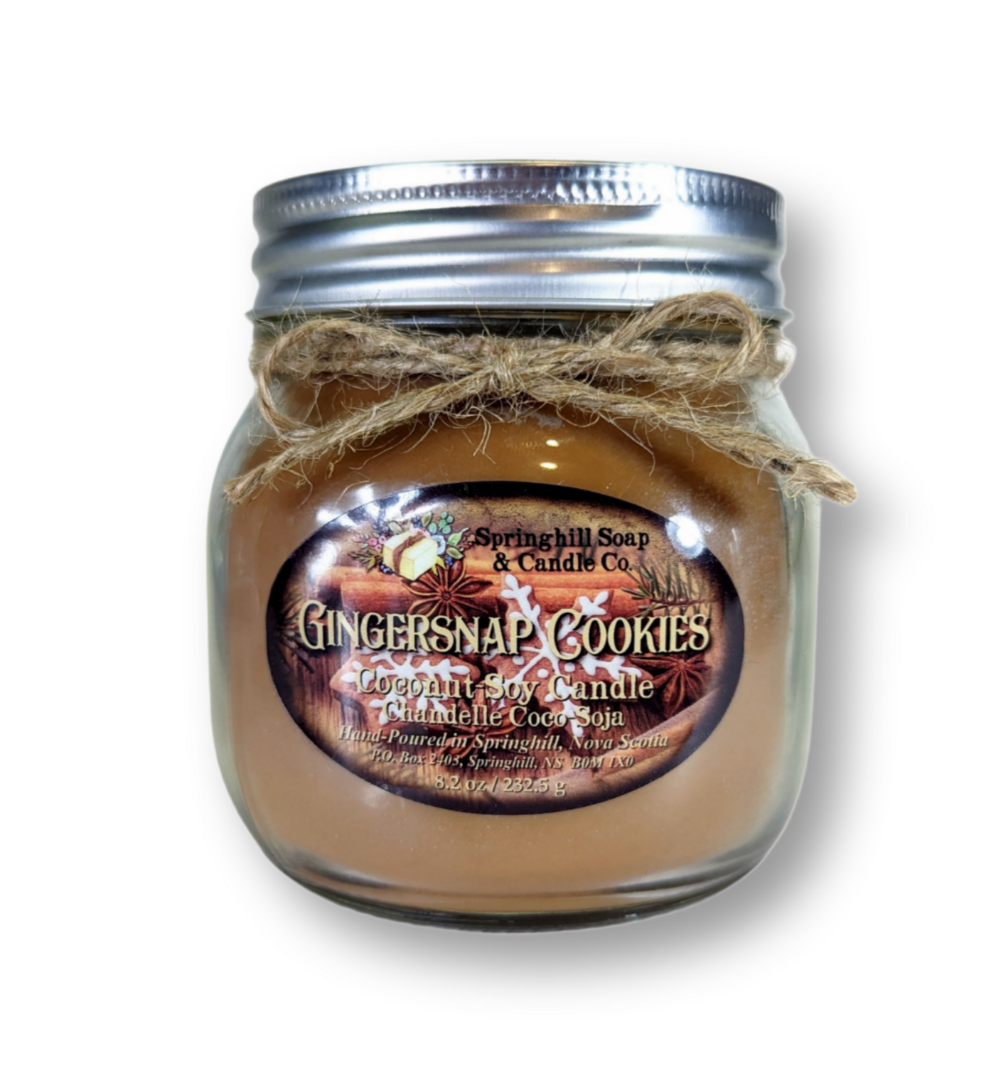 Gingersnap Cookies 8.2oz Coconut-Soy Candle