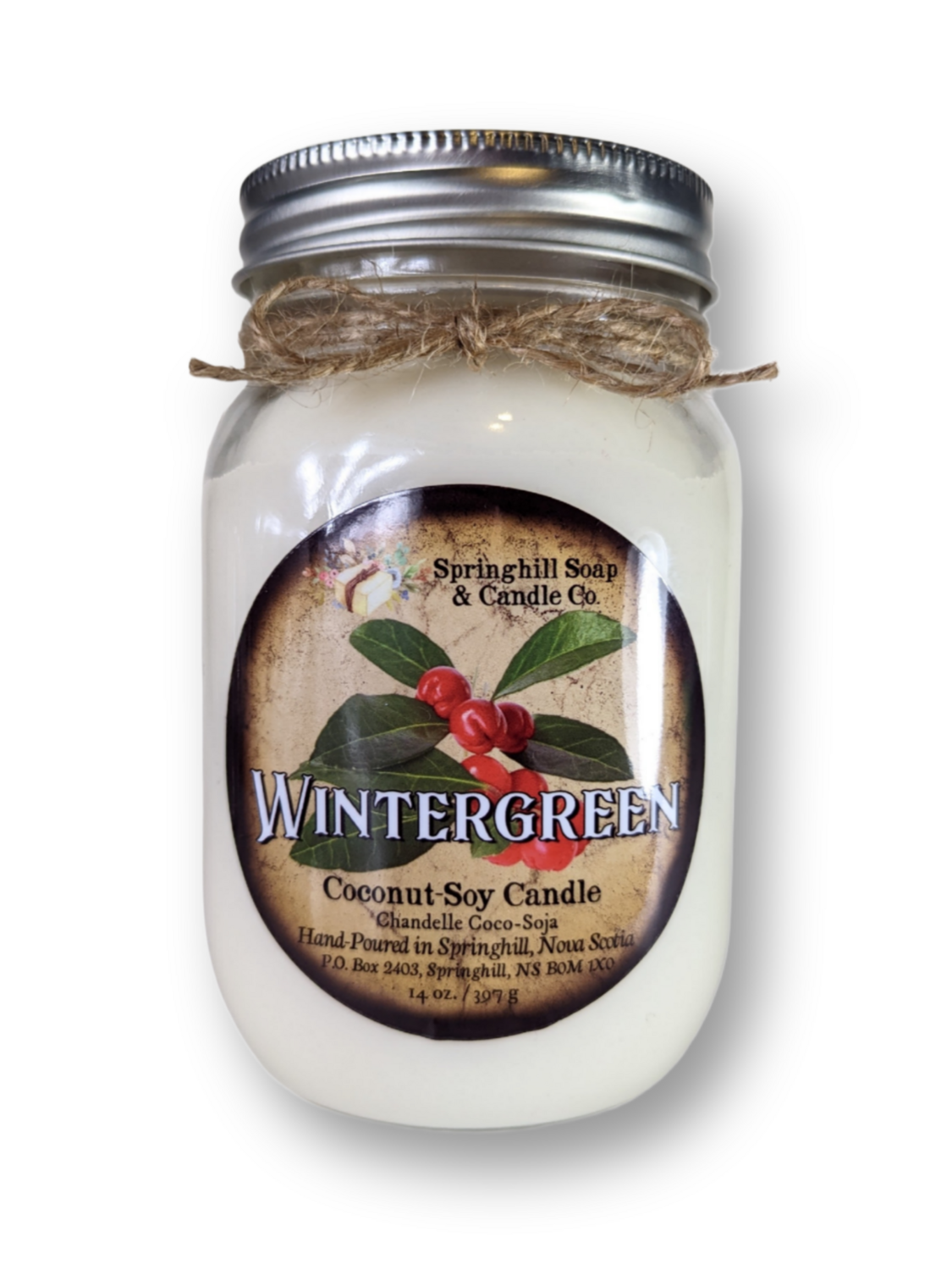 Wintergreen 14oz Coconut-Soy Candle