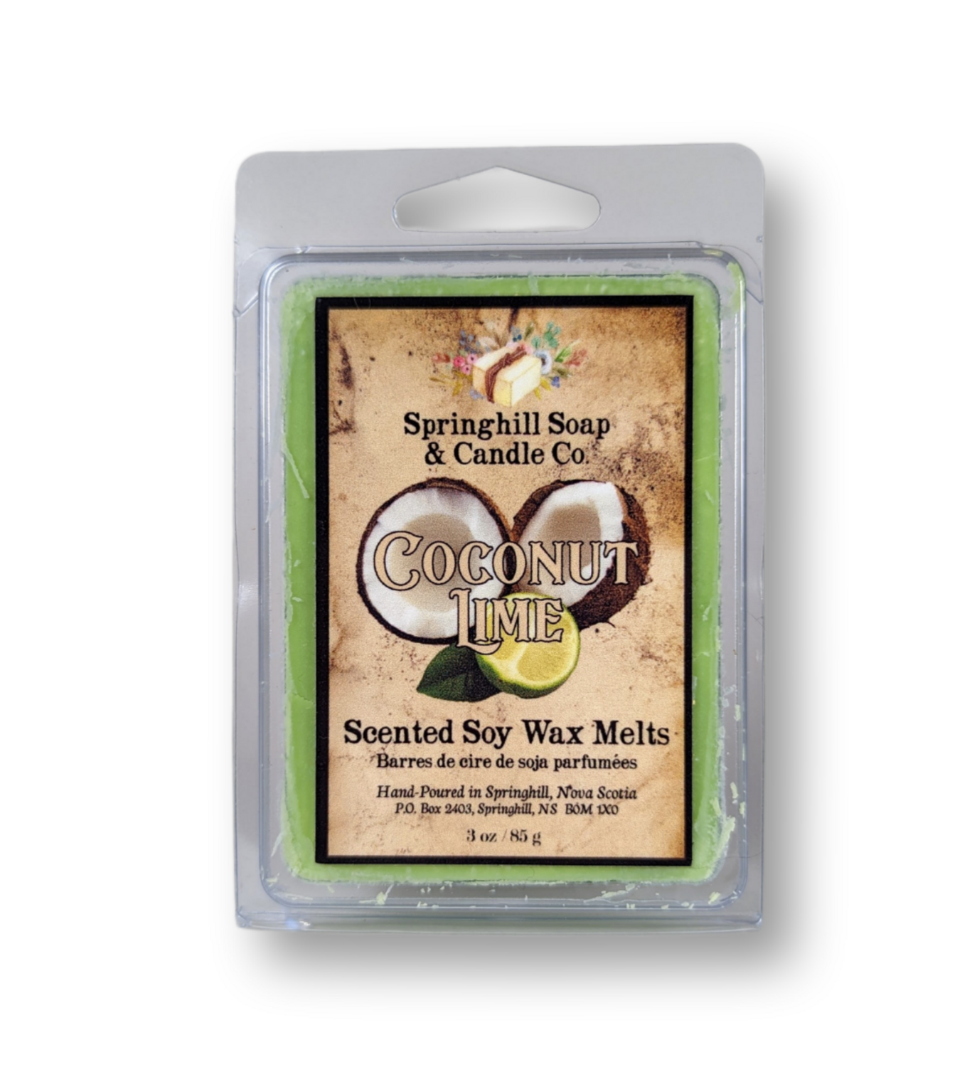 Coconut Lime Scented Soy Wax Melts (3oz) (2021)
