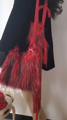 Red on Red Faux Fur