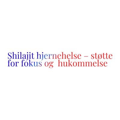 Shilajit hjernehelse – støtte for fokus og  hukommelse