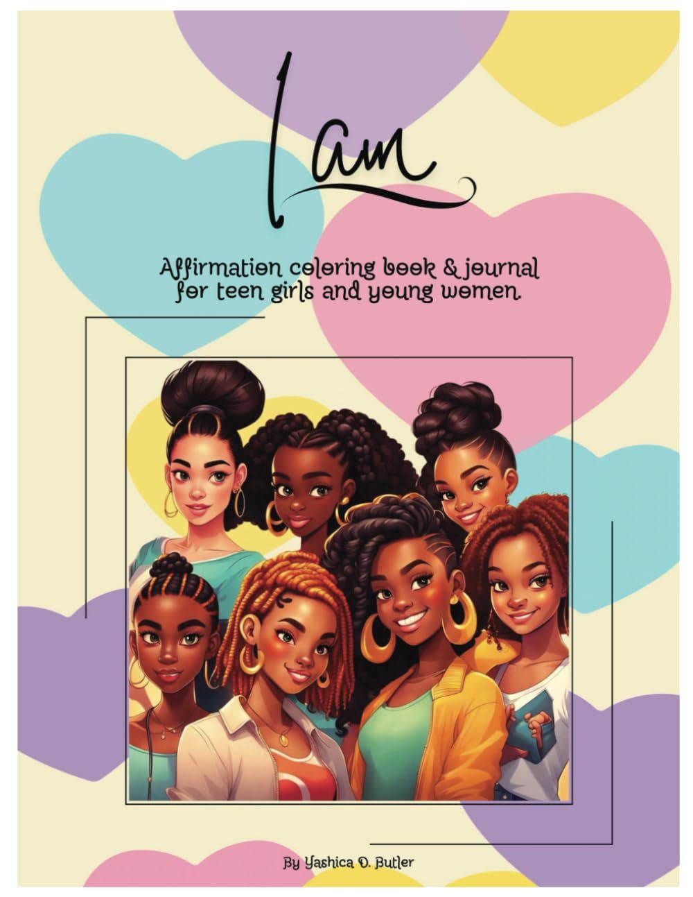 I Am affirmation, coloring book &amp; journal digital download
