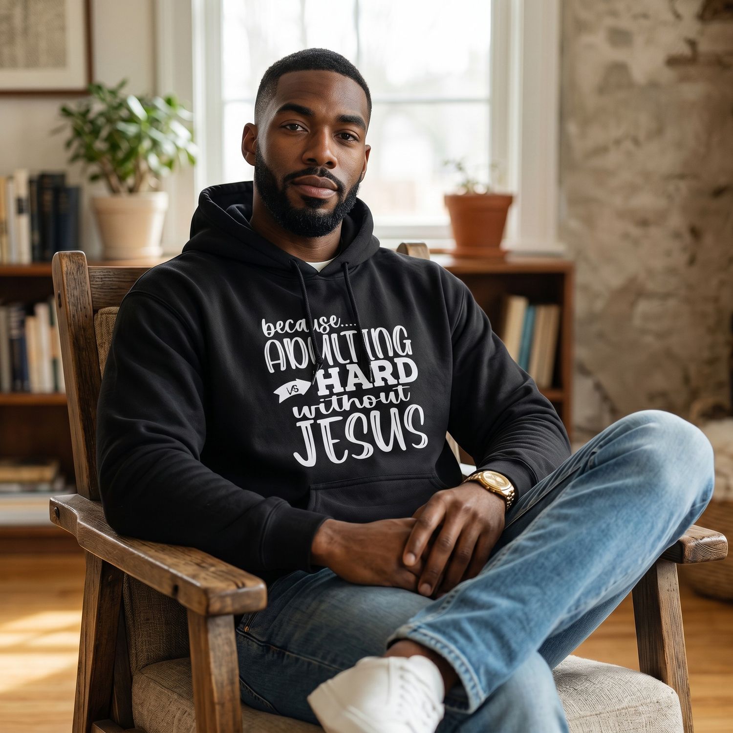 Adulting is hard without Jesus  hoodie