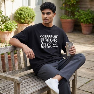 Coffee Gets Me Started Jesus Keeps Me Going