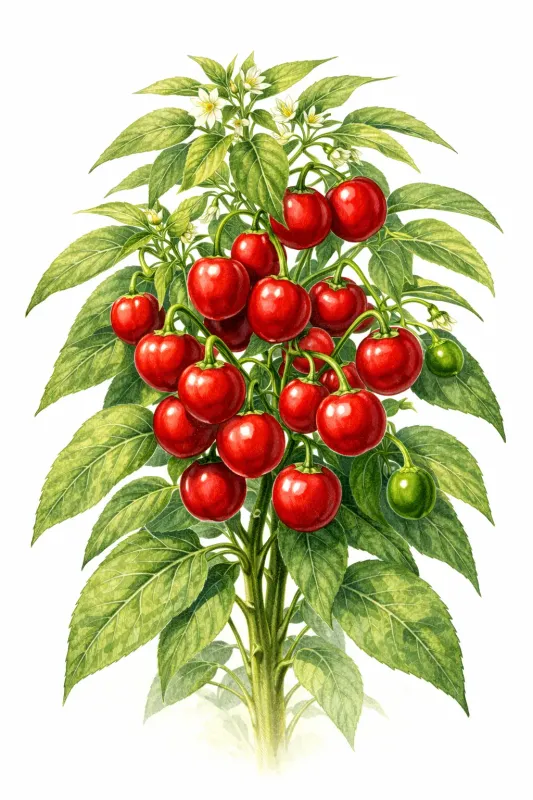 Semences de piment Cherry Bomb – Piment fort rond et charnu