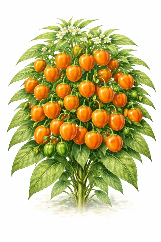 Semences de piment Carrot Bomb – Piment fort orange très productif