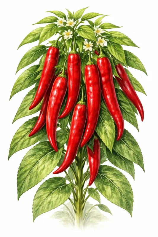 Semences de piment Cayenne Arapaho – Piment fort très productif