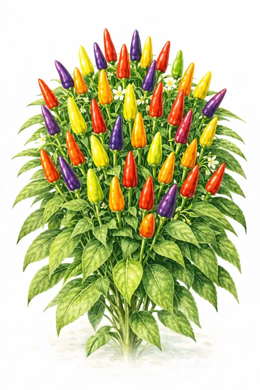 Semences de piment Renkli Aci – Piment fort multicolore