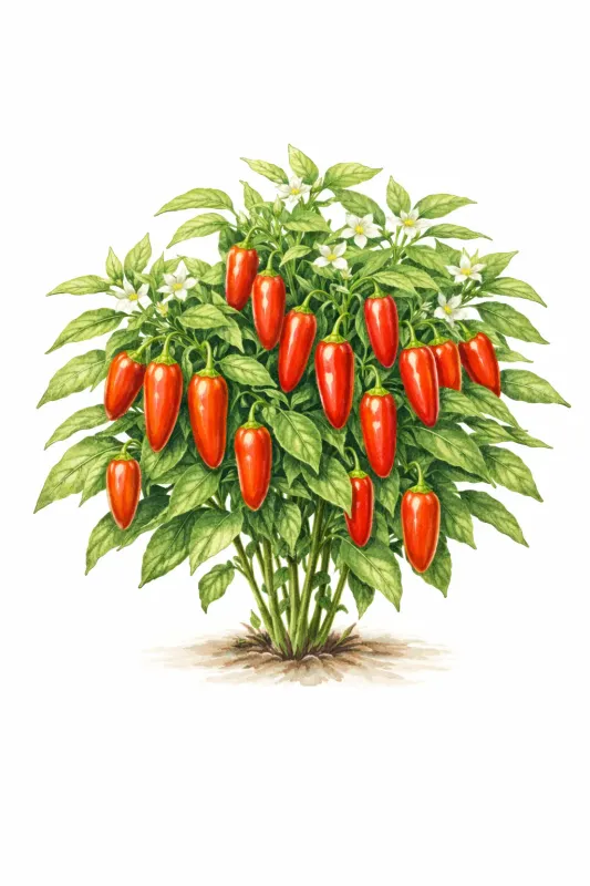 Semences de piment Jalapeño Slim Jim – Jalapeño long et productif