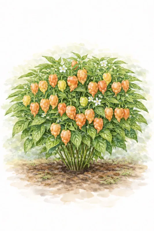 Semences de piment Carolina Reaper Peach – Piment l'un des  plus fort au monde