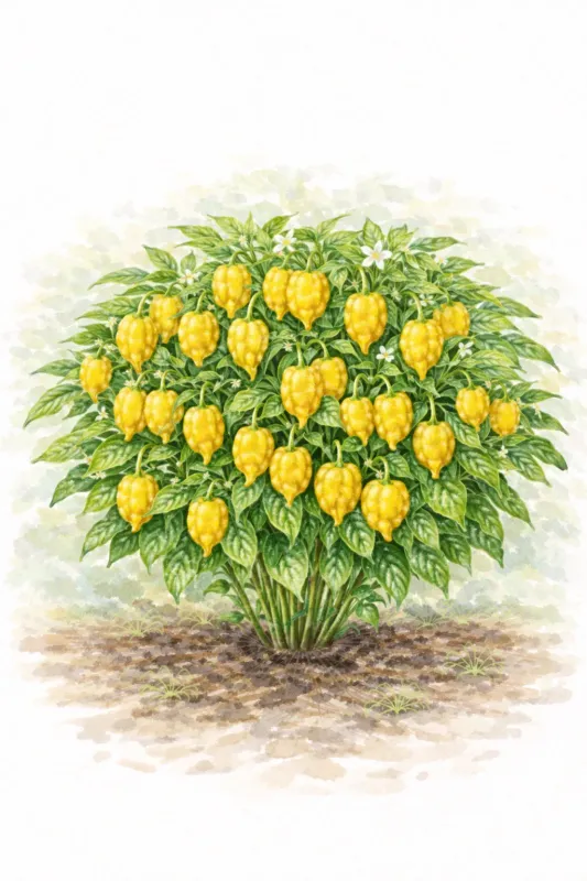 Semences de piment Habanero Jaune – Piment extrême fruité