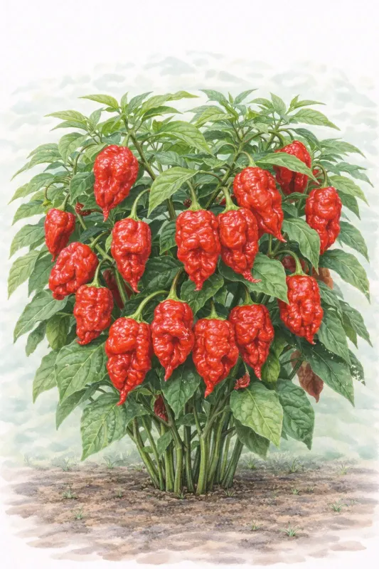 Semences de piment Kraken Scorpion Rouge – fruits rouges extrêmes