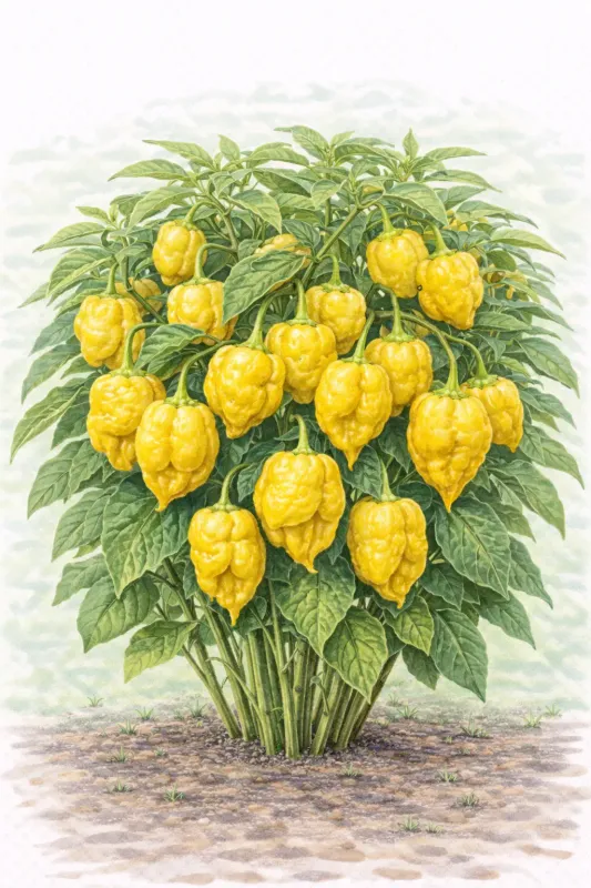 Semences de piment Yellow Bubble Gum – fruits jaunes ultra-piquants