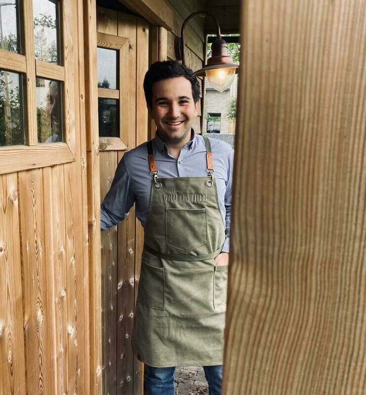 BBQ-schort volwassen "Eigen tekst"