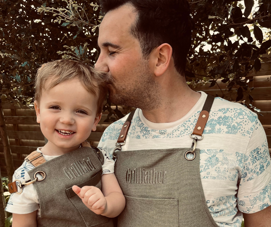 BBQ-schort "Grillfather & Grillkid"