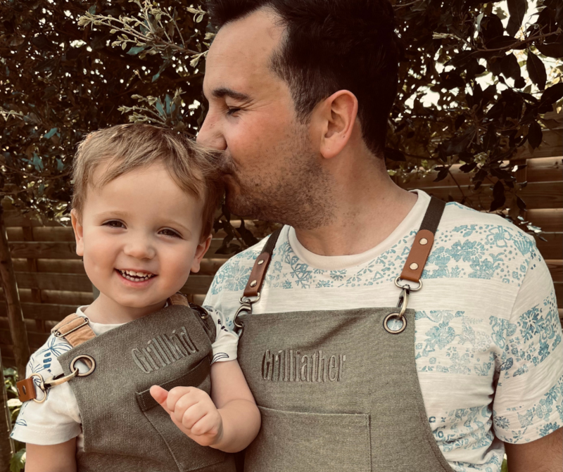 BBQ-schort "Grillfather & Grillkid"