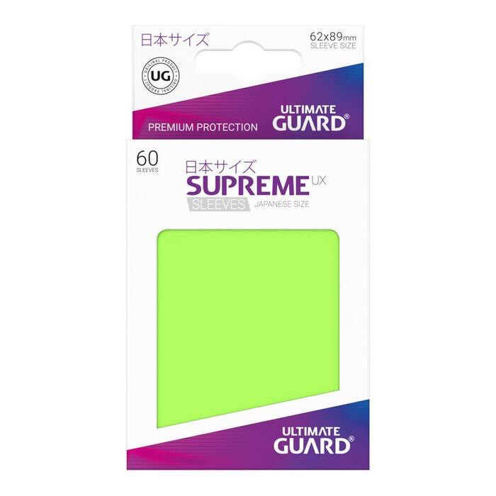 60 Ultimate Guard SUPREME UX Japanese Size Card Sleeves Matte GREEN 