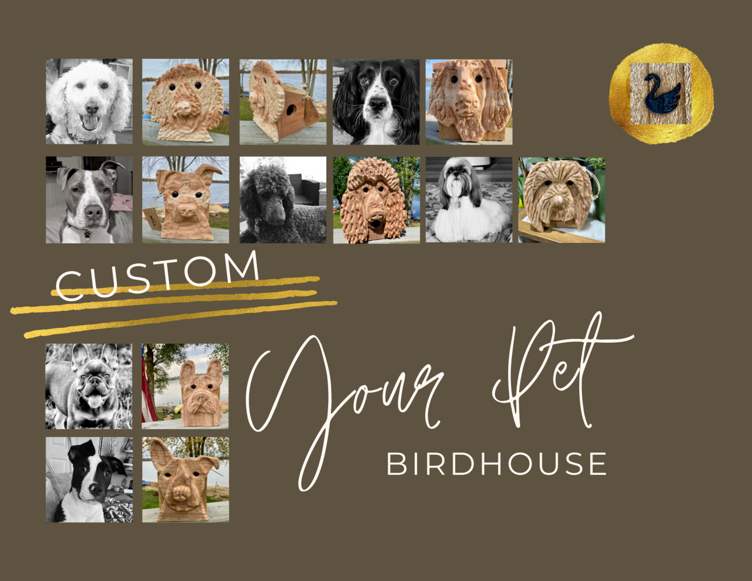 Custom Pet Portrait- BirdHouse