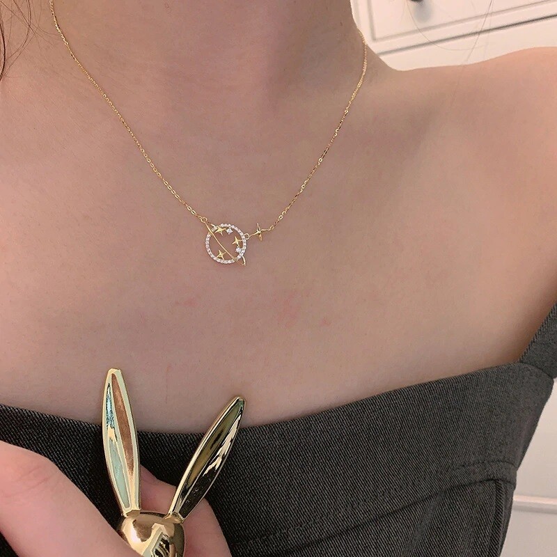Collar estilo planeta - Plata 925