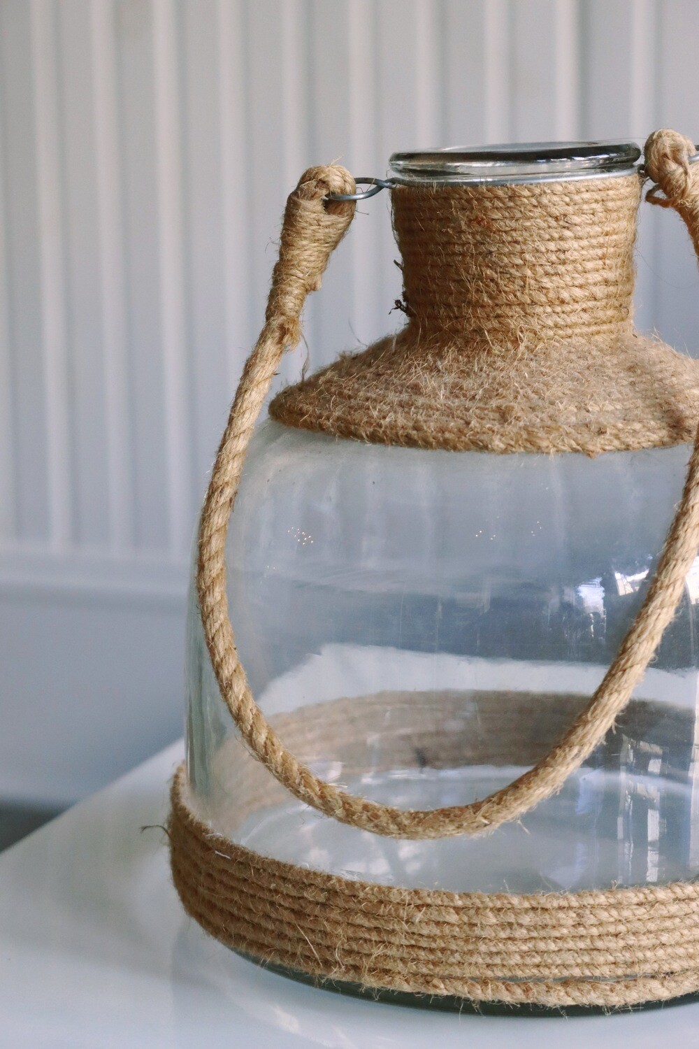 Glass Vase with rope detail