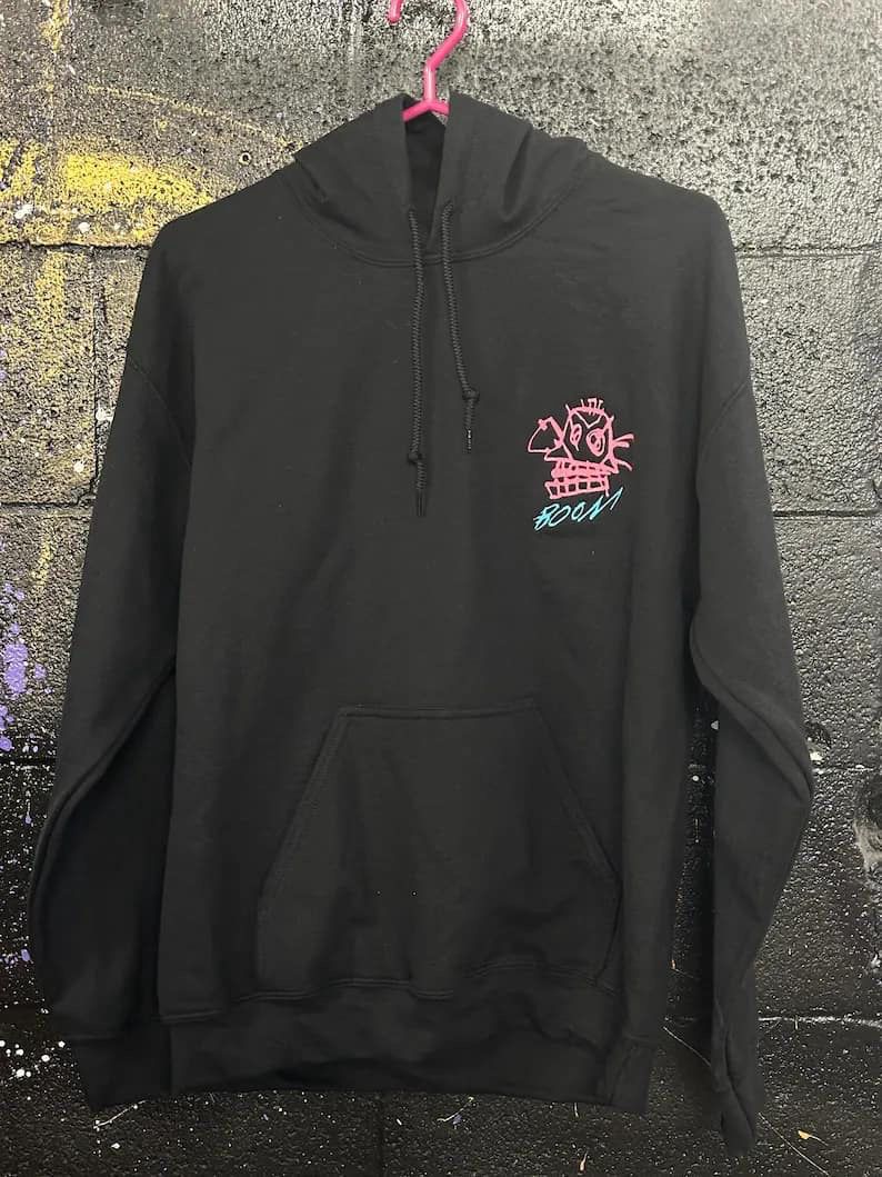 Boom Monkey Embroidered Hoodie