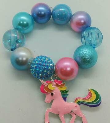 Kids Hand Beaded Bracelets w/ Charms