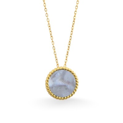 ELINA YELLOW GOLD PENDANT & MOTHER OF PEARL