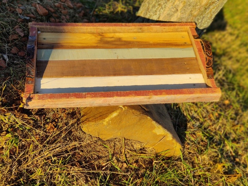 Rustic barnwood serving tray