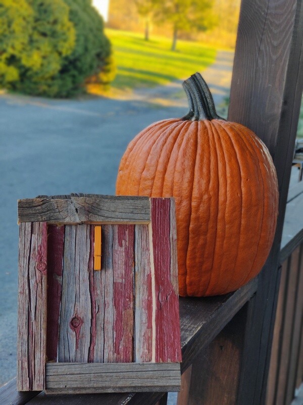 Handmade barnwood picture frame
