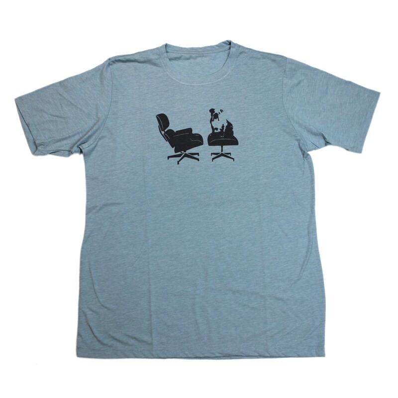 &quot;Eames BullDog&quot; T-Shirt In Stonewash Denim