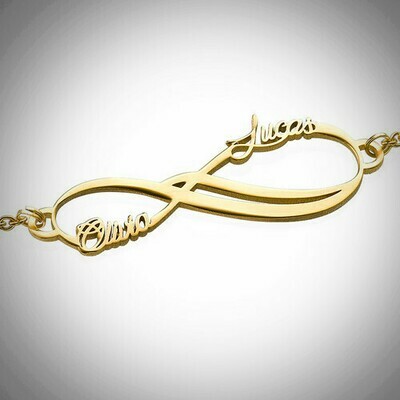 Infinity 2 Names Bracelet