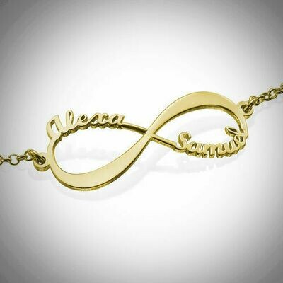 Infinity 2 Names Bracelet