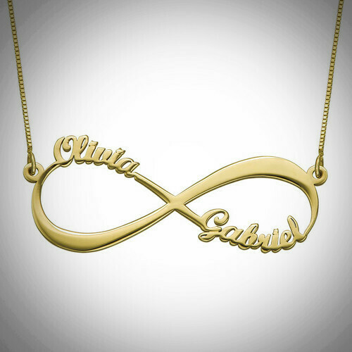 Infinity 2 Names Necklace
