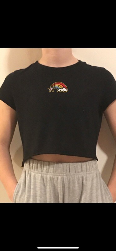 Over the rainbow crop-top
