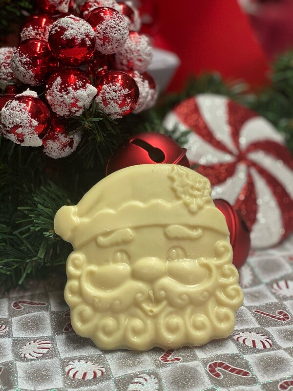 White Curly Santa