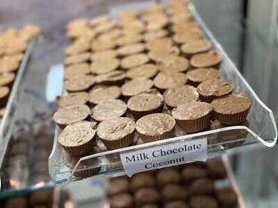 Handmade milk chocolate by Lucas Candies since 1896.