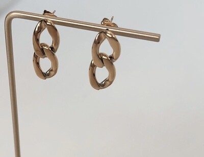 Double Linked Hoop Earrings
