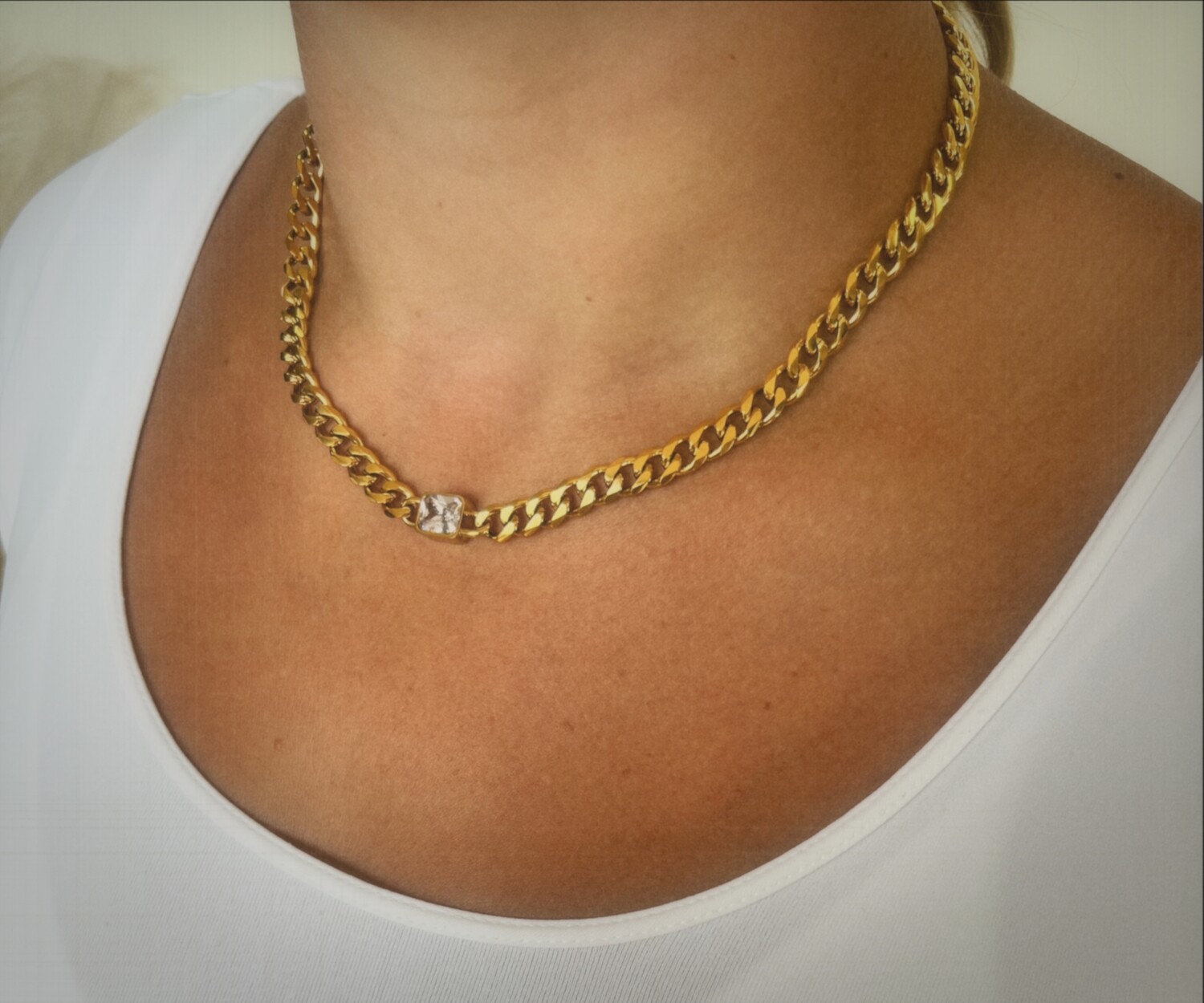 Waterproof Diamond Chain Necklace