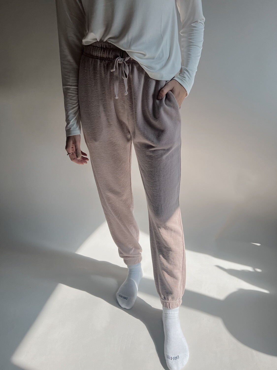 Mineral Washed Jacquard Joggers